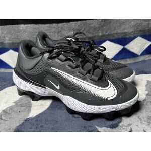 Nike Alpha Huarache Elite 4 MCS Baseball Cleat Black White FD6221-003 Sz 7.5